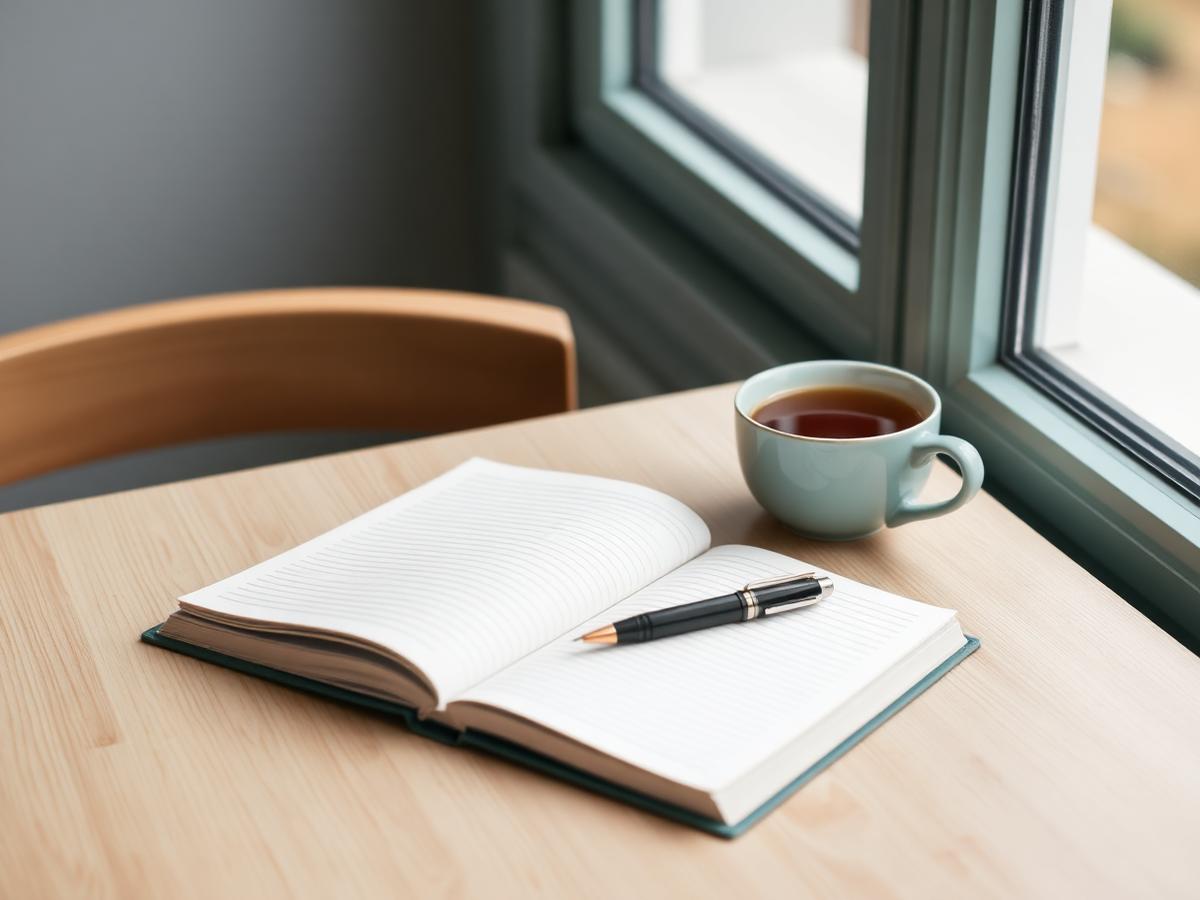 A nurse's notebook and pen on a table, ready for a continence assessment visit